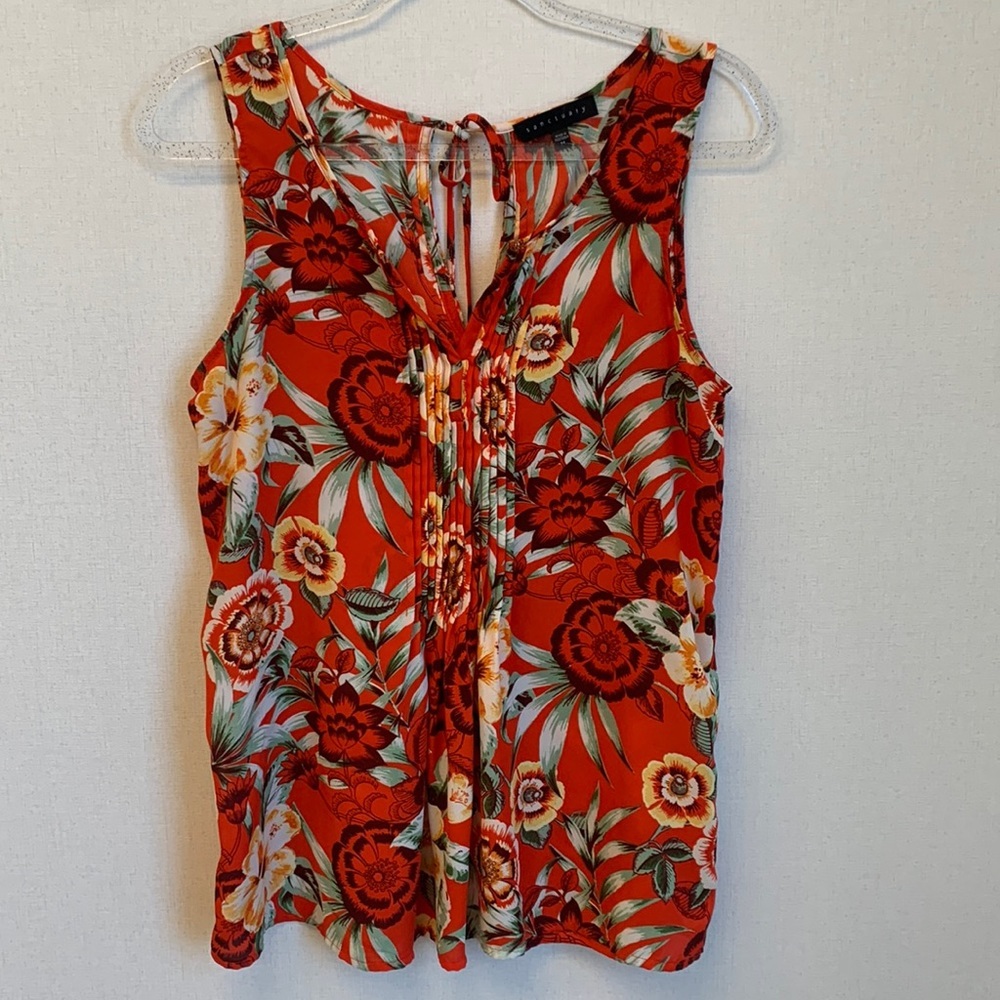 Sanctuary Floral Sleeveless Blouse • Sz M